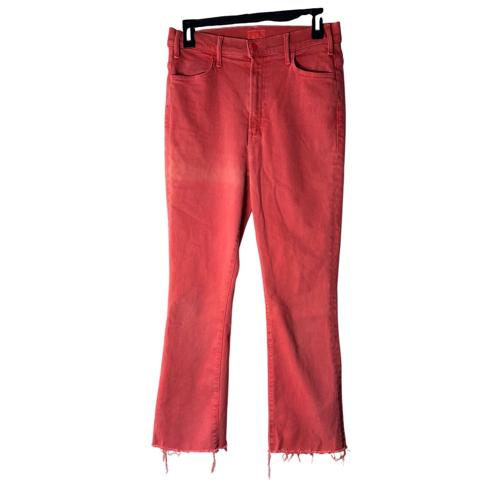 Mother The Hustler Ankle Fray Jeans Rose of Sharon Size 29